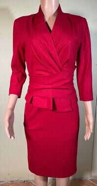 The Fold Arlington Red Dress Size 10
